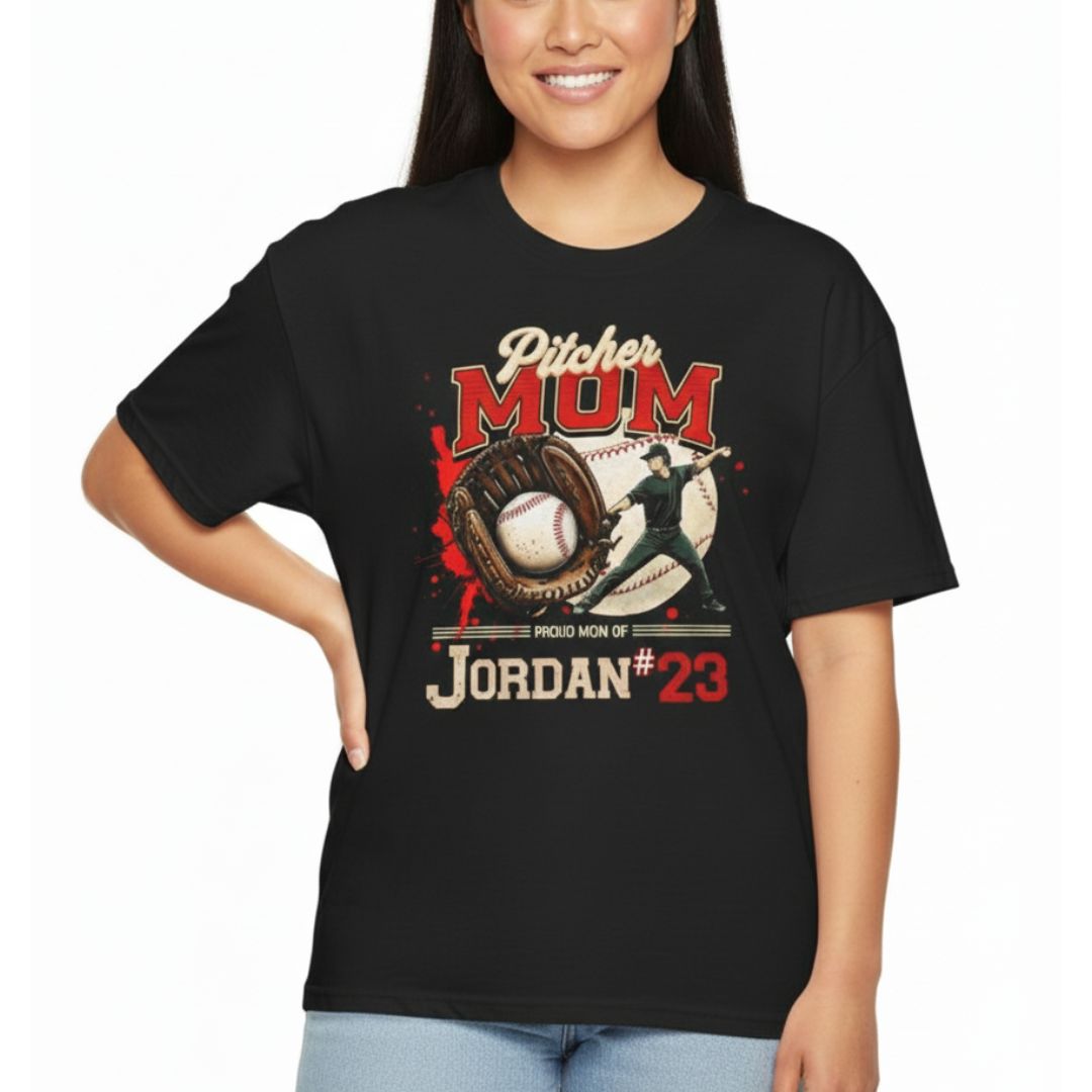 Custom Pitcher Mom Tee