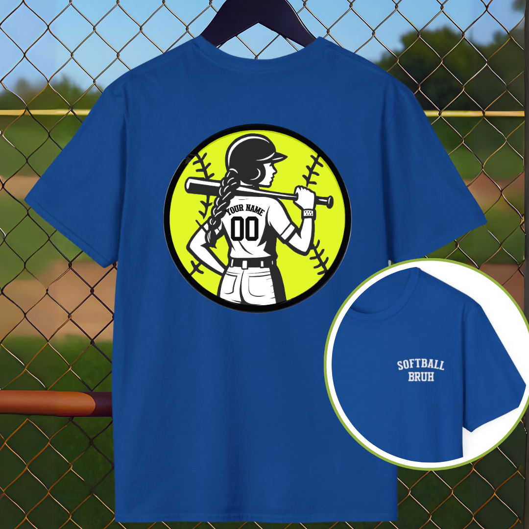 Custom Softball Back Name and Number