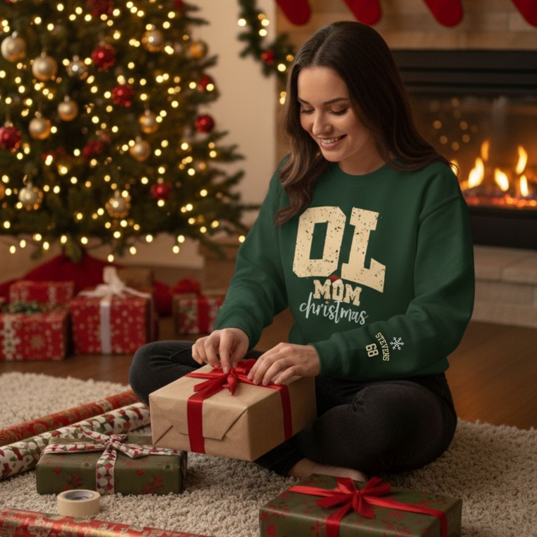 Custom OL Mom Xmas Sweatshirt