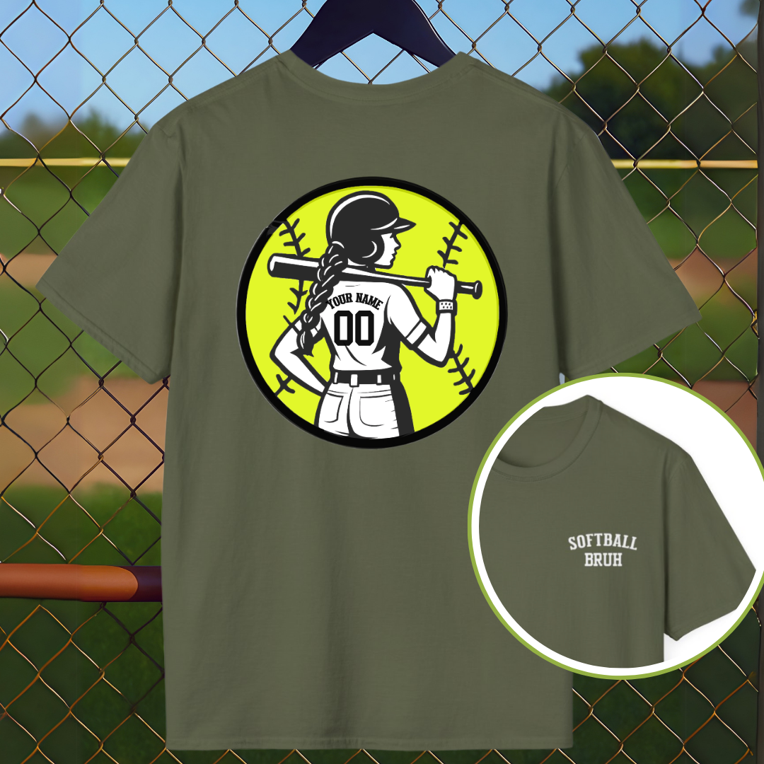 Custom Softball Back Name and Number