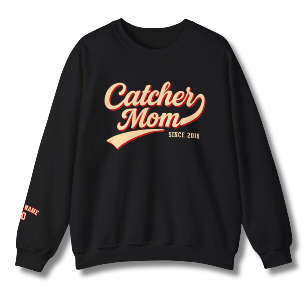 Custom Catcher Mom Sweatshirt