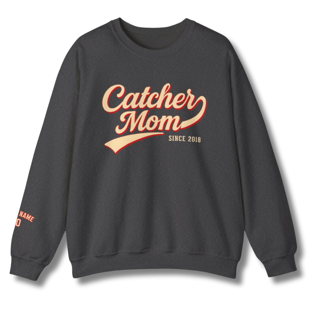 Custom Catcher Mom Sweatshirt