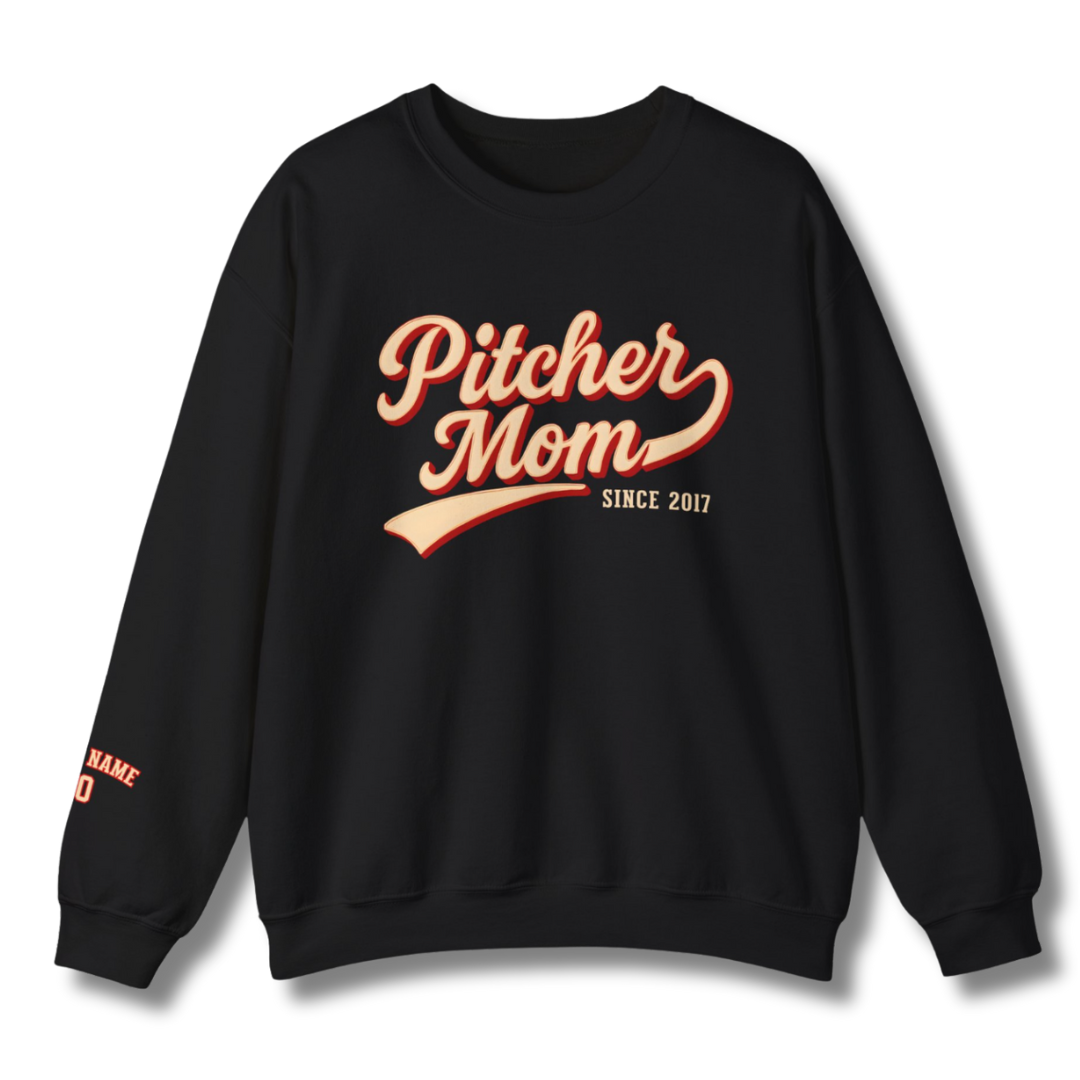 Custom Pitcher Mom Sweatshirt