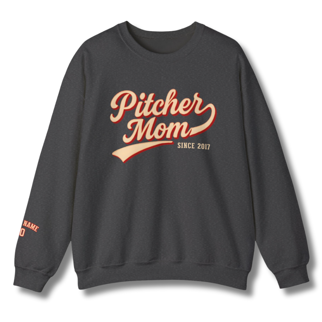 Custom Pitcher Mom Sweatshirt