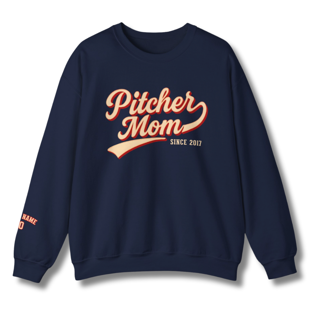 Custom Pitcher Mom Sweatshirt