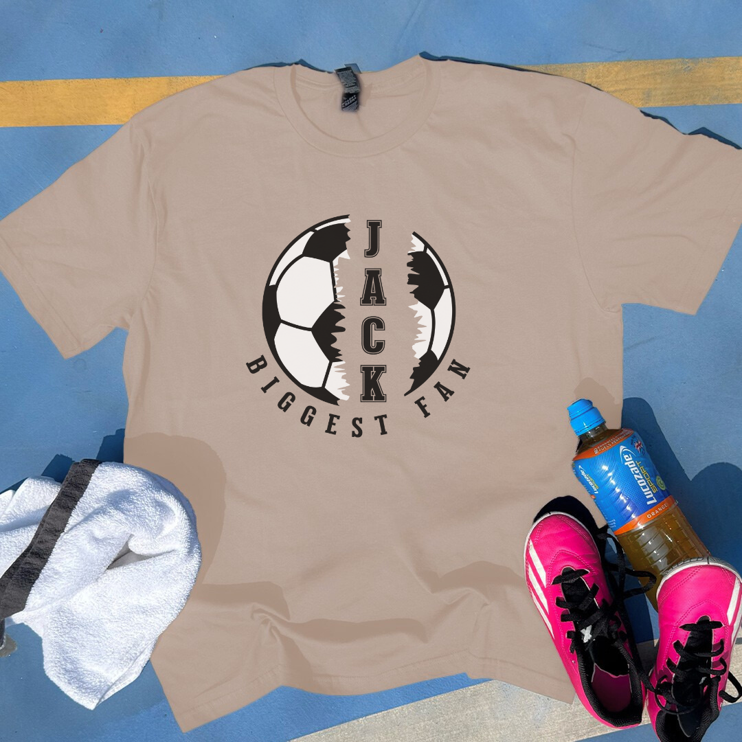 Custom Name Biggest Fan Soccer