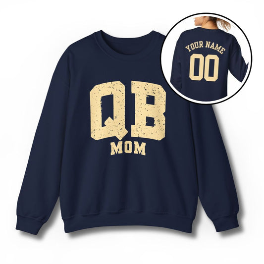 Custom Back QB sweatshirt with personalized name and number