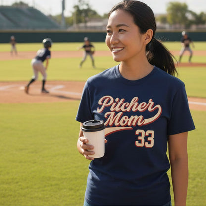 Custom Pitcher Mom Number