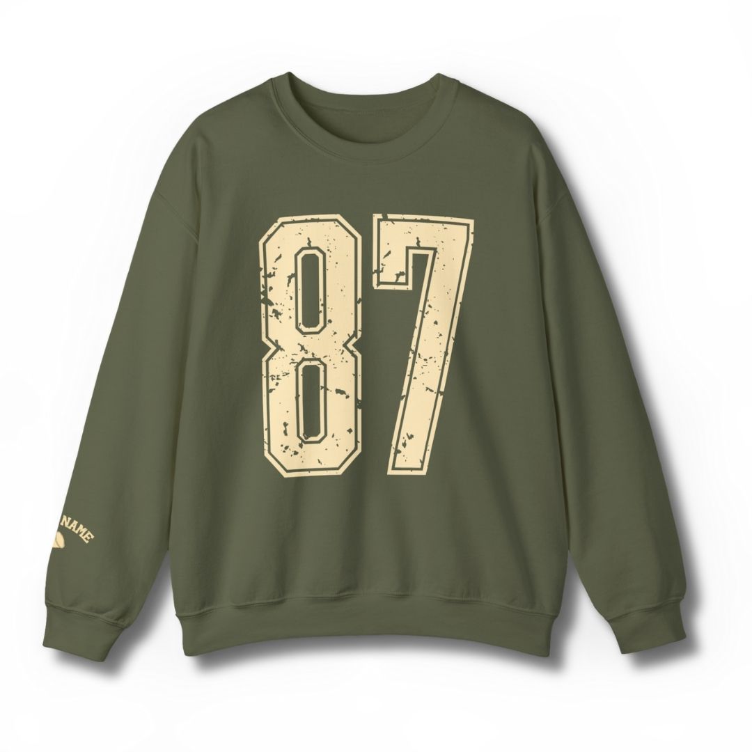 Custom Giant Number & Name Sweatshirt