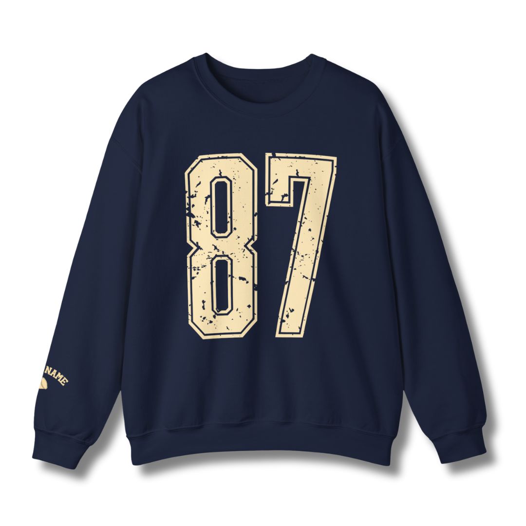 Custom Giant Number & Name Sweatshirt
