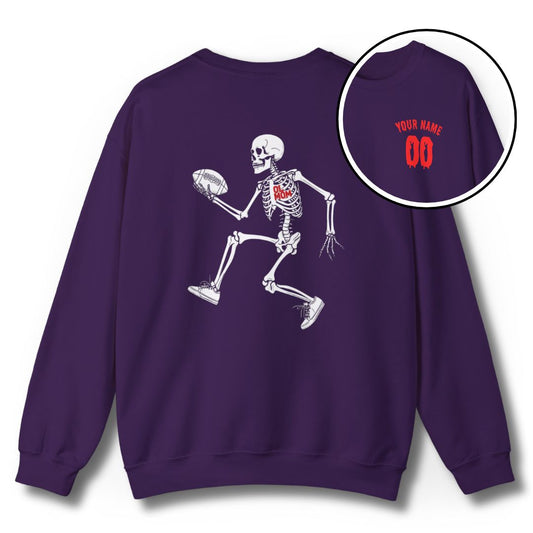 Custom OL Mom Halloween sweatshirt with personalized name and number
