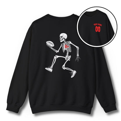 Custom QB Mom Halloween sweatshirt with personalized quarterback number
