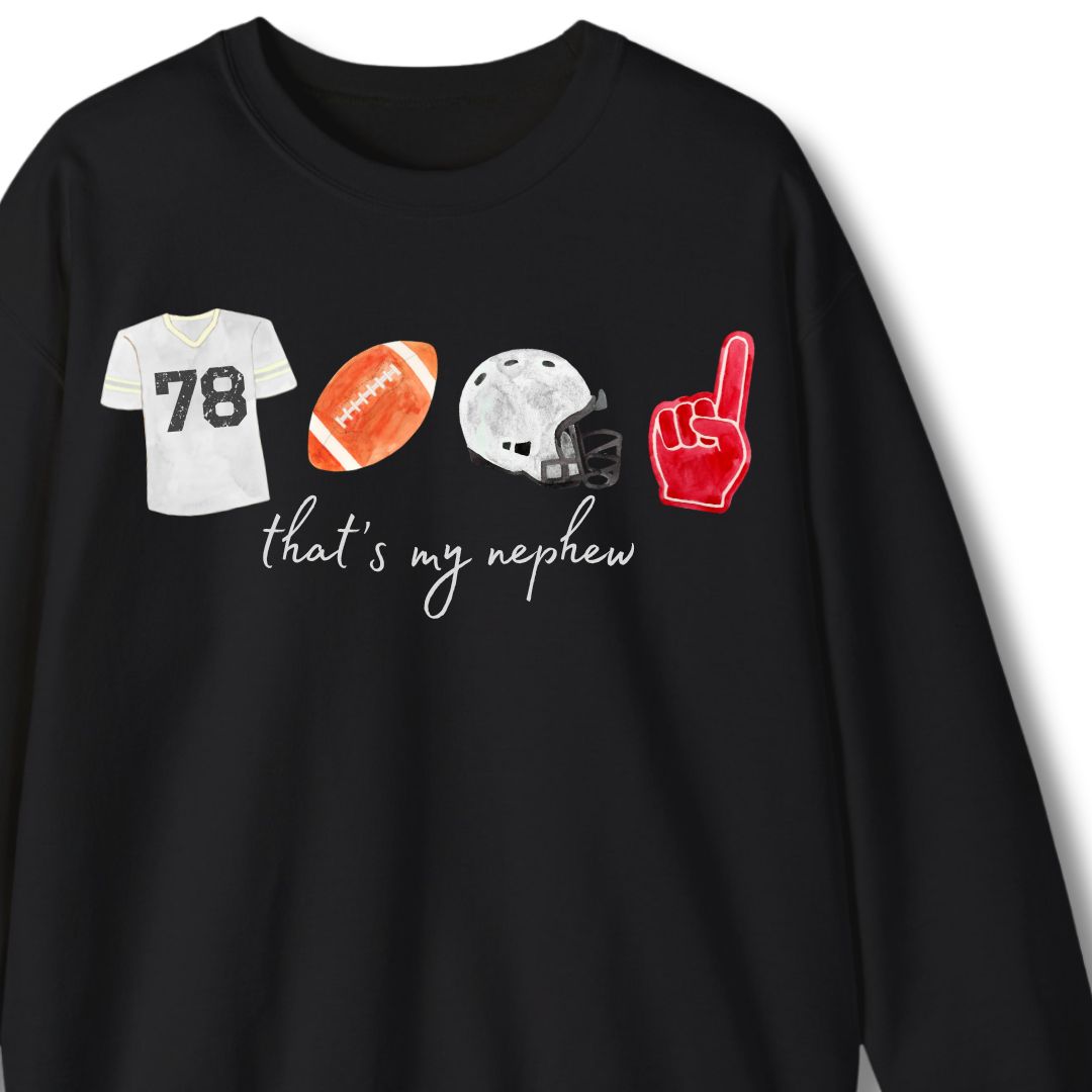 Custom Football Sweatshirt - Your Numbers Your Color