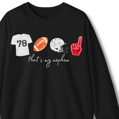 Custom Football Sweatshirt - Your Numbers Your Color