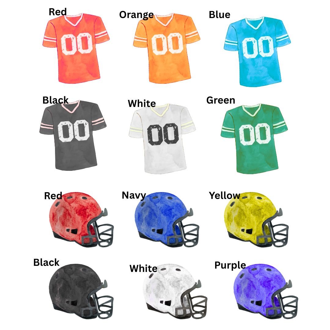 Custom Football Sweatshirt - Your Numbers Your Color
