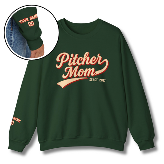 Custom Pitcher Mom Sweatshirt