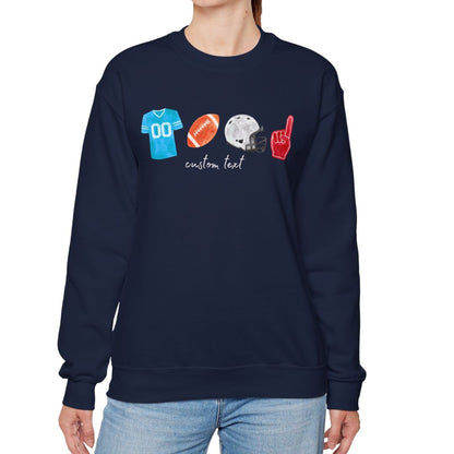 Custom Football Sweatshirt - Your Numbers Your Color