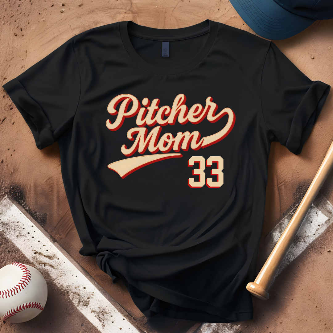 Custom Pitcher Mom Number