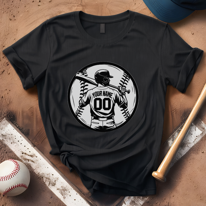 Custom Name and Number Tee Baseball