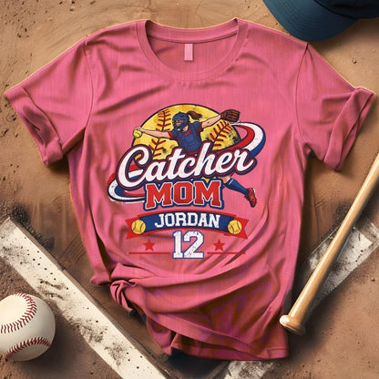 Custom Softball Catcher Mom Tee
