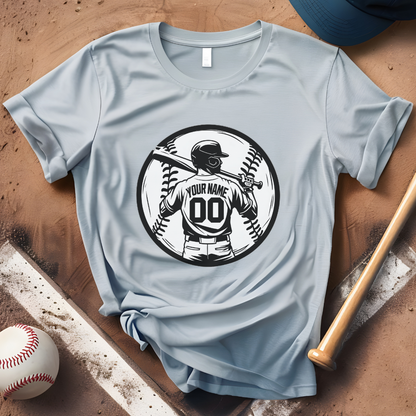 Custom Name and Number Tee Baseball