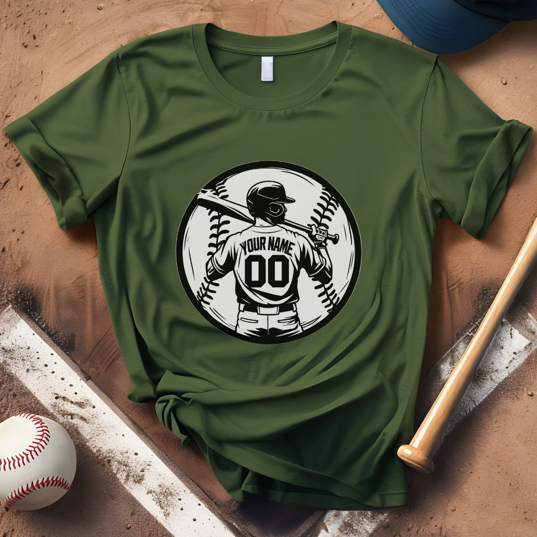 Custom Name and Number Tee Baseball