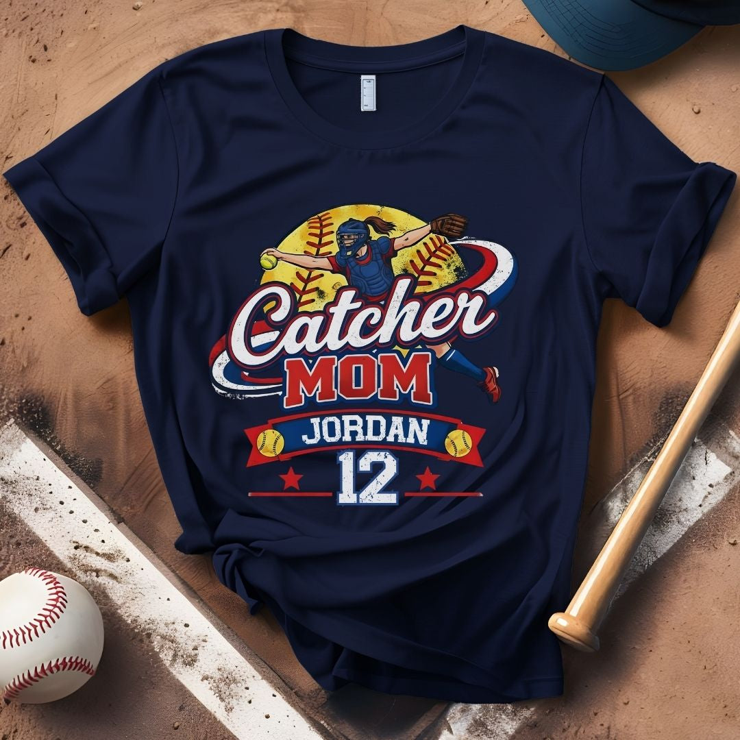Custom Softball Catcher Mom Tee