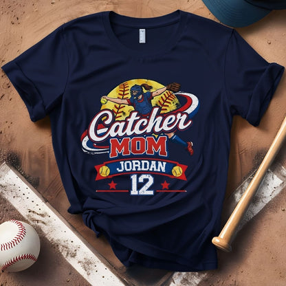 Custom Softball Catcher Mom Tee