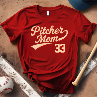 Custom Pitcher Mom Number