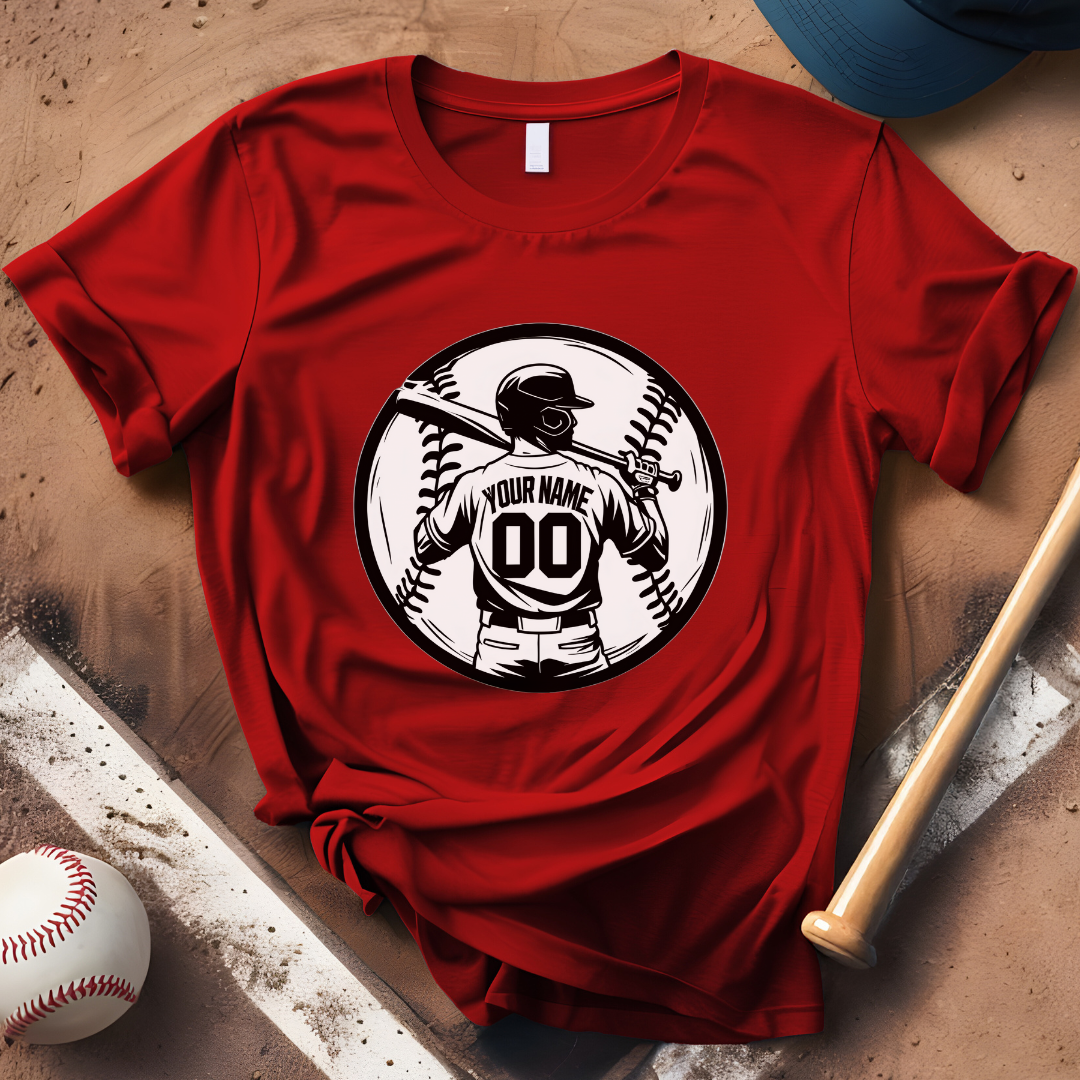 Custom Name and Number Tee Baseball