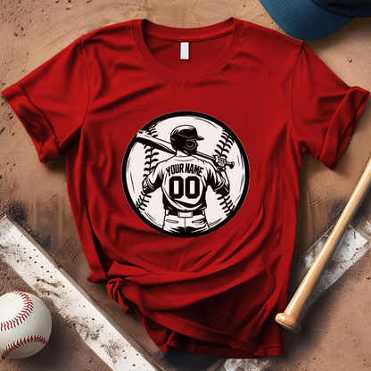Custom Name and Number Tee Baseball