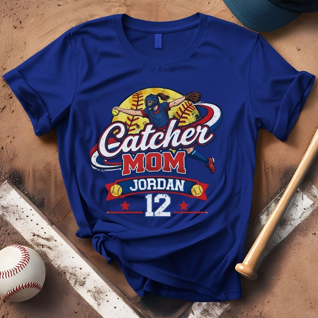 Custom Softball Catcher Mom Tee