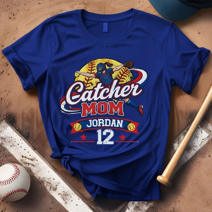 Custom Softball Catcher Mom Tee