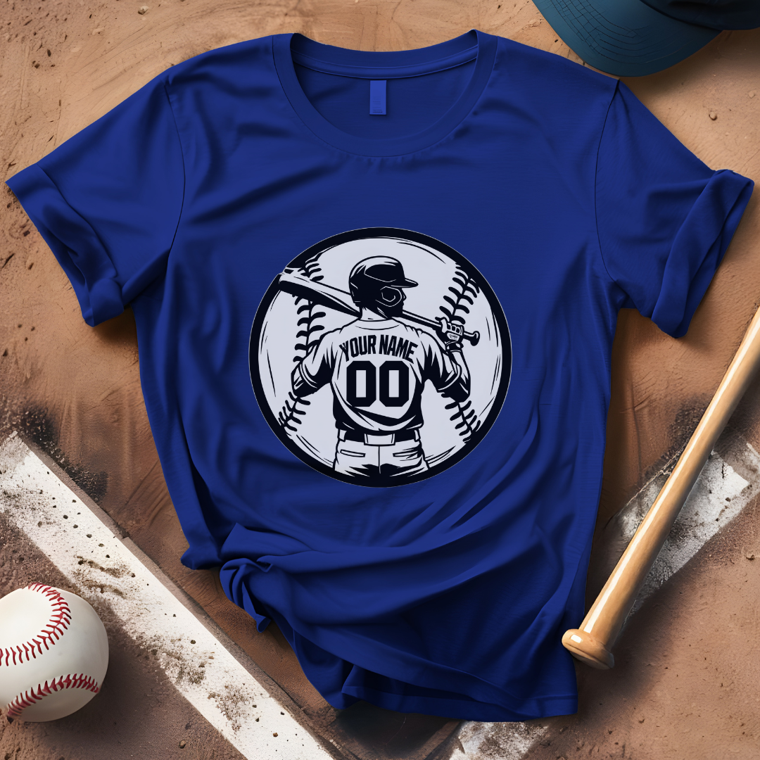 Custom Name and Number Tee Baseball