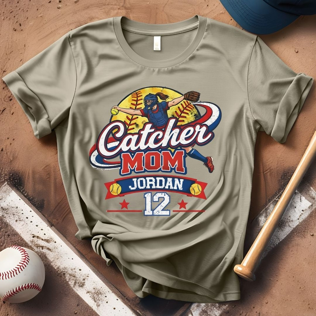 Custom Softball Catcher Mom Tee